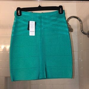 NWT Bebe Teal Bodycon Skirt